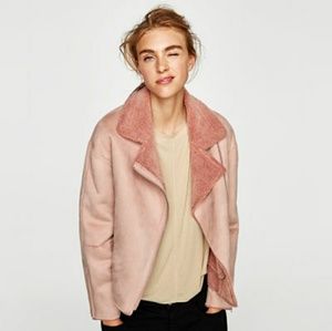 Brand New Zara Pink Suede Jacket